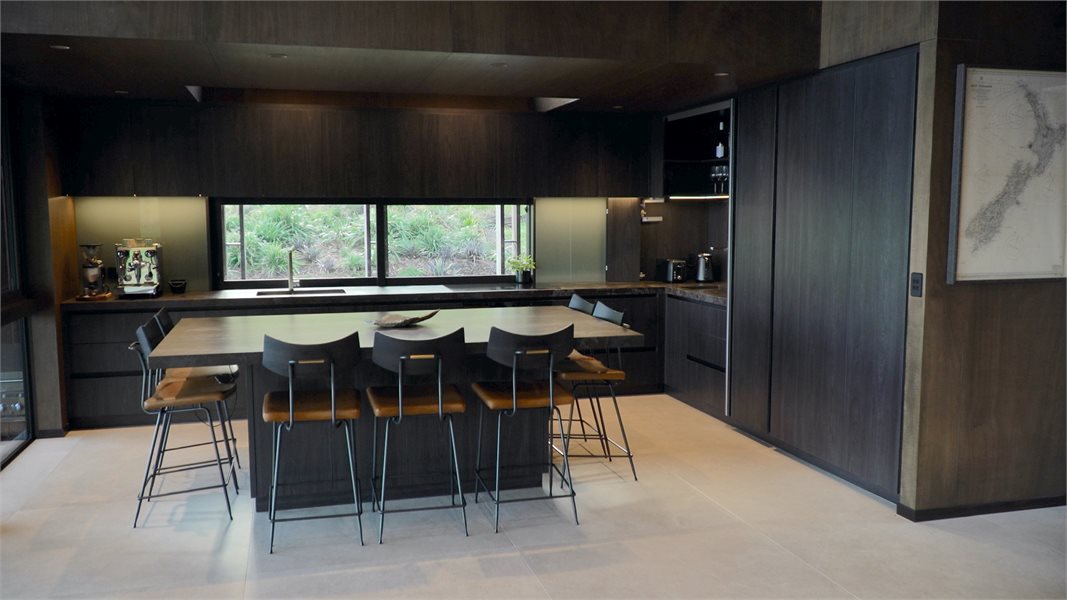The Watson's kitchen with awning window
